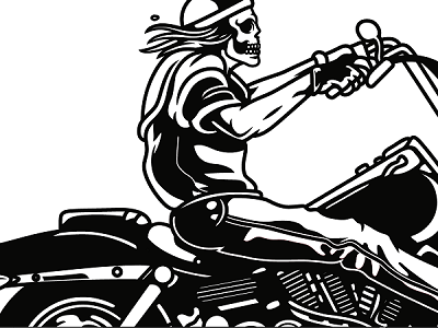 for warhorse ilustration ilustrator motorcycle skull vector