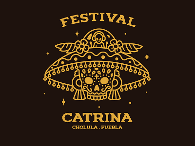 Festival Catrina alien catrina design festival illustration ilustracion mexico music vector