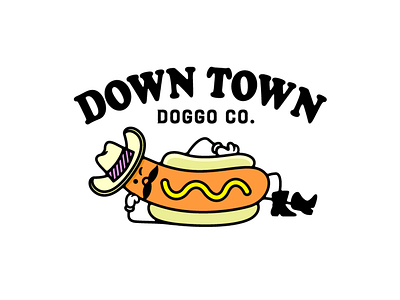 Down Town Doggo Co. ai badge badgedesign dog dog logo illustration ilustrator logo vector vector artwork