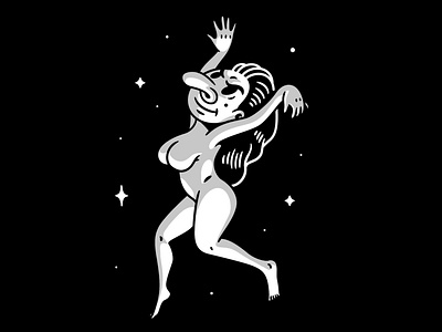 The Witch bruja burningman illustration stars vector witch