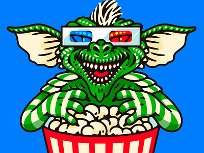 Mohawk 80s character character art gremlin gremlins illustration logo vector