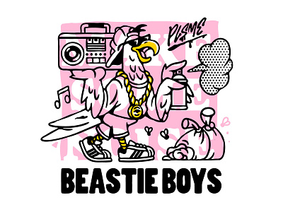 Make Some Noise adidas bboy beastieboys character creation design app garbage hiphop illustration illustrator cc music vector