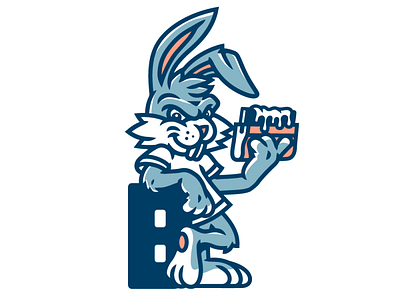 bluerabbit bunny character design designcharacter illustrator logo rabbit vector illustration vetor