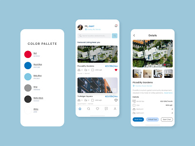 Housing mobile app: Light theme