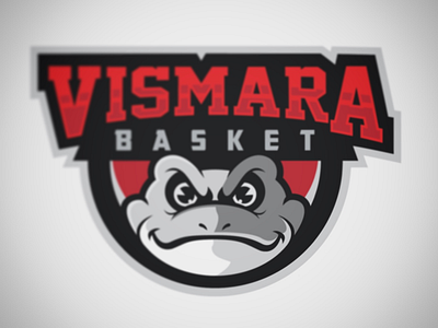 Vismara basketball cool new branding basketball bold character frog mascot red sports strong team