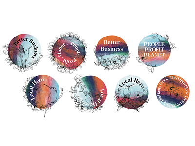 Brand Badges | The Happy Flock brand badges brand design brand identity brand mark brand personality brand positioning branding design illustration logo