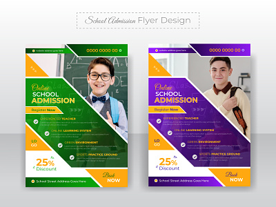 School Admission Flyer Design Template