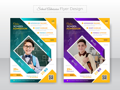 Professional Back to School or School Admission Flyer Design