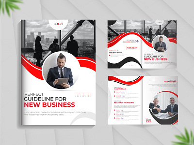 Brochure Template Design branding online conference