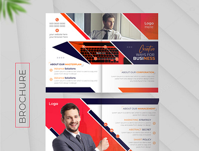 Promotional Bifold Brochure Design business profile online conference