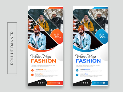 Winter Fashion Sale Roll UP Banner Design