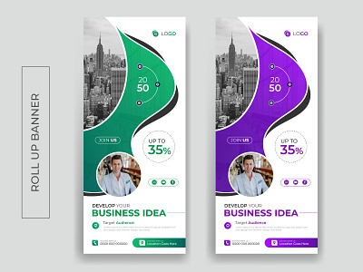 Business Conference Roll UP banner Design Template business conference corporate branding flyer design graphic design pop up pull up roll up standee webinar x banner