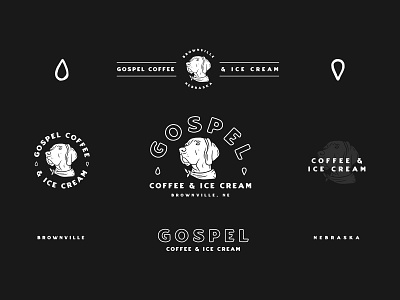 Gospel Coffee & Ice Cream badge branding coffee coffee shop coffeeshop design ice cream logo logo design logotype nebraska