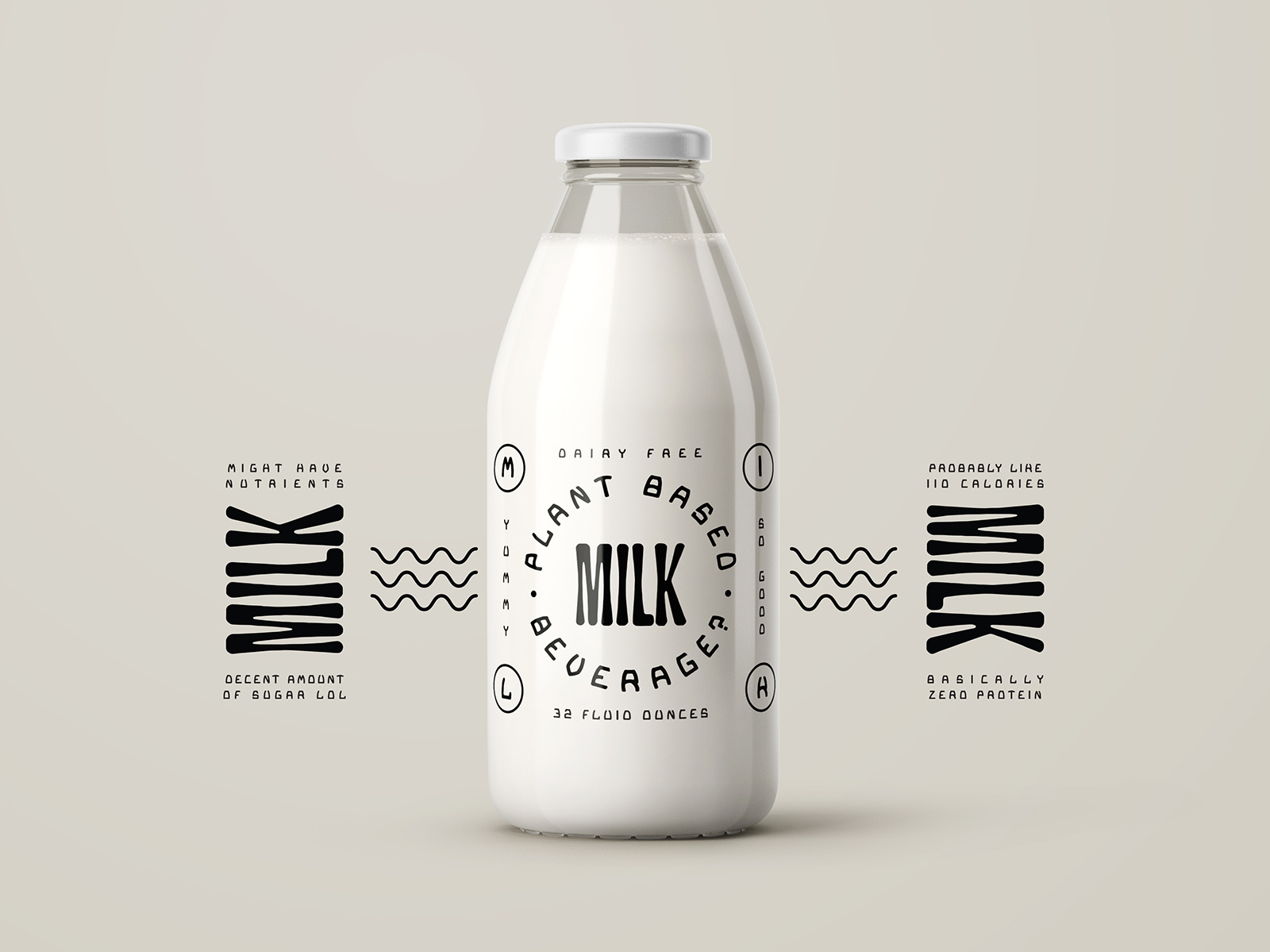 Milk Bottle Label by Daniel Neuman on Dribbble