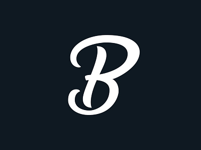 Letter B b cursive font hand drawn letter lettering script typography