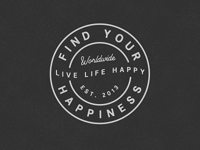 Find Your Happiness Co badge branding design logo