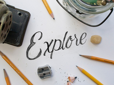Explore drawn explore hand lettering pencil type typography
