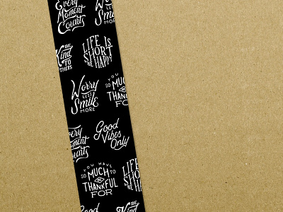 Typography Tape drawn hand lettering positive quote stickermule tape typography