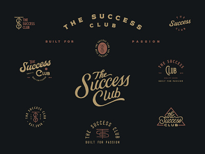 The Success Club badge concepts design lettering logo script typography