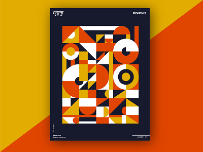 877 Poster - Structure abstract branding color design geometric grid illustration pattern poster poster art shapes vector