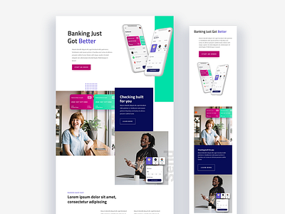 FinTech Homepage Website Design app branding design microinteraction minimal mockup typography ui web web design