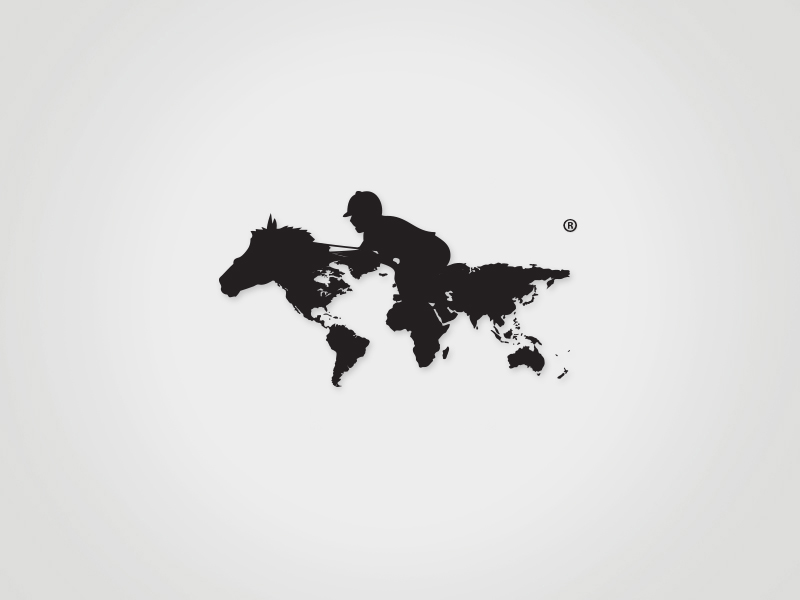 world map as a horse and a rider