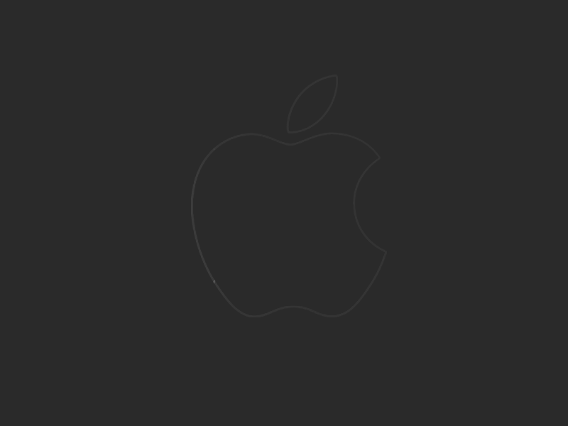 Thin Apple Logo clean modern outline sophisticated