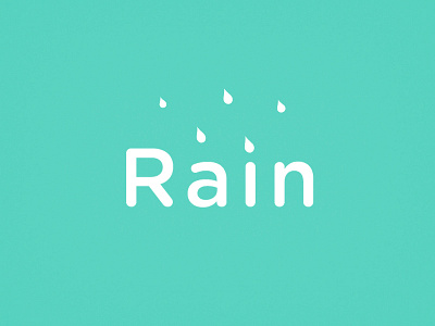 Rain creative design drops logo rain simple