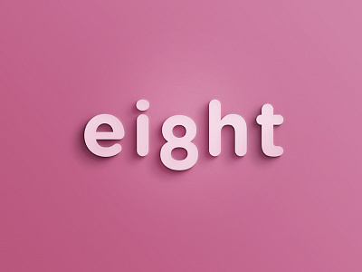 Eight clean creative eight logo modern rounded shadow simple