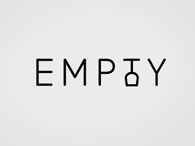 Empty clean creative empty glass logo restaurant rounded upside down