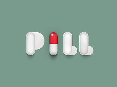 Pill Rebound 3d clean creative logo modern photoshop pill rebound red white shadow simple
