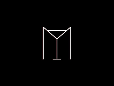 Martini Bar bar bw clean drink logo martini party simple thin