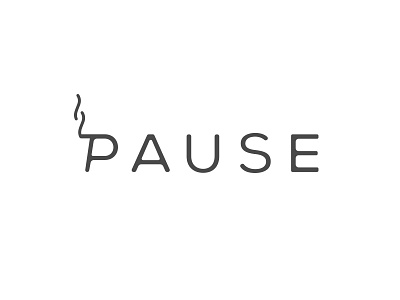 Pause coffee creative design logo modern pause rounded simple subtle training typo