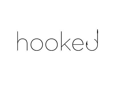 Hooked brand clean creative design hooked identity logo modern simple subtle thin training
