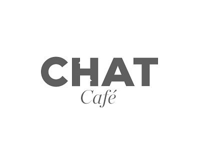 Chat Café cafe café chat clean creative design logo simple