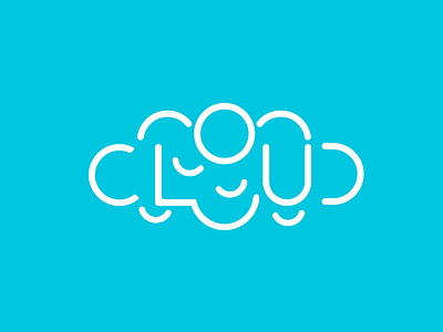 Cloud blue cloud design freedom graphicdesign logo simple sky typography