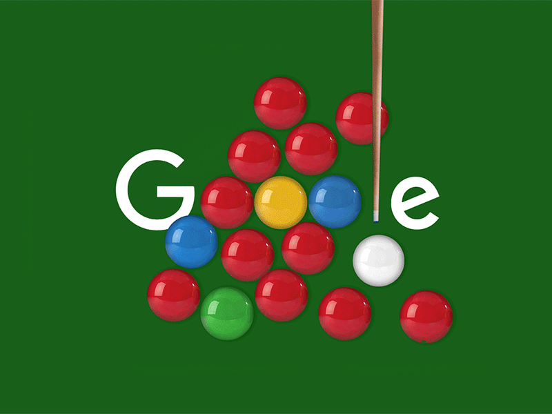 Google Pool Dribbble animation creative design doodle game gif google idea logo play pool simple
