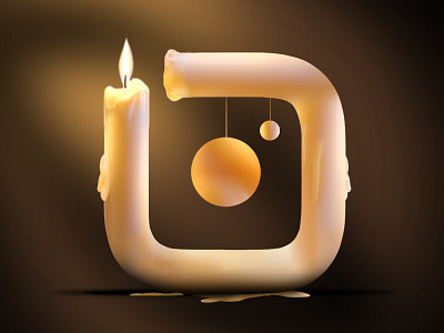 Instagram Candle art candle creative design funny icon illustration instagram light logo play weekend