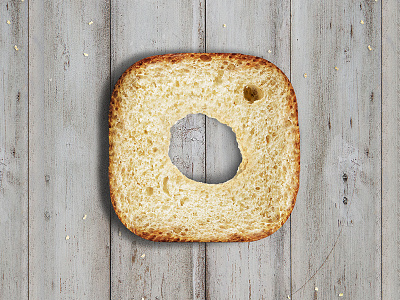 Insta Bread bread creative crumbs hole instagram life logo poor redesign rounded statement world
