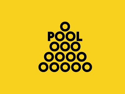 Pool creative design game logo pool simple subtle yellow
