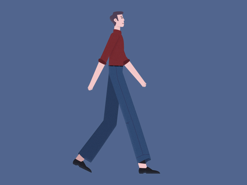 Long legs after effects gif illustration walk cycle