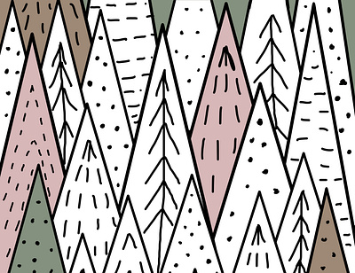 Christmas forest il illustration