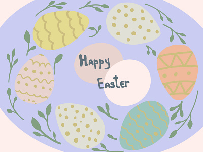 Easter card card celebrate design eggs esster happy easter illustration jesus