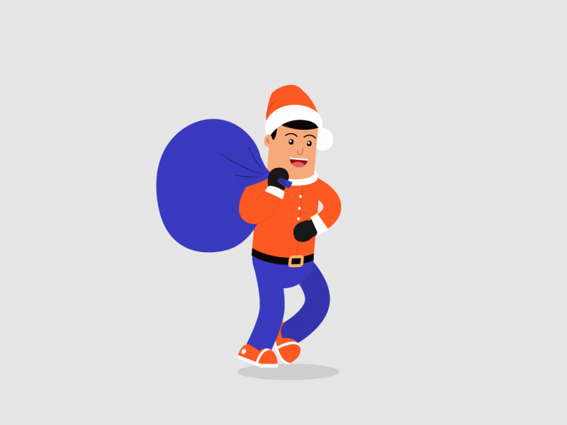Cody after effects animation character christmas new year santa