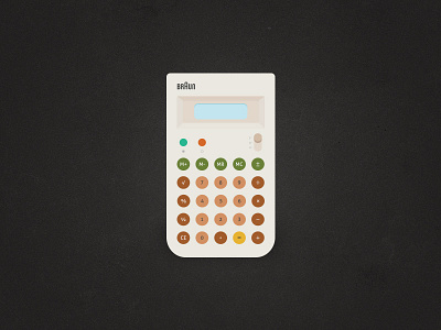 Braun Vintage Calculator by Dieter Rams braun button calculator clean design icon illustration math retro vintage