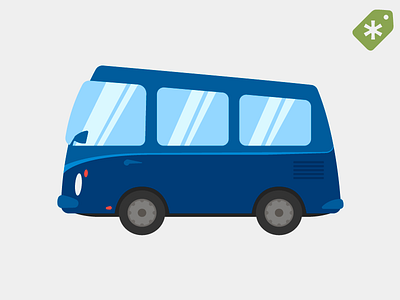 Hippie Transport bus car illustration minivan traffic transport