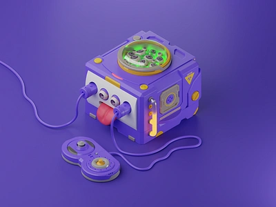 GameCube Toxic Edition 3d blender blender3d gamecube gamepad isometric nintendo