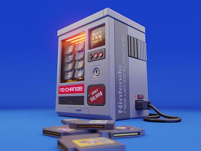 NES Vending Machine 3d blender blender3d nes nintendo retro vending machine
