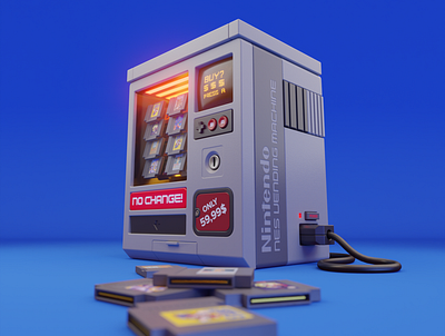 NES Vending Machine 3d blender blender3d nes nintendo retro vending machine