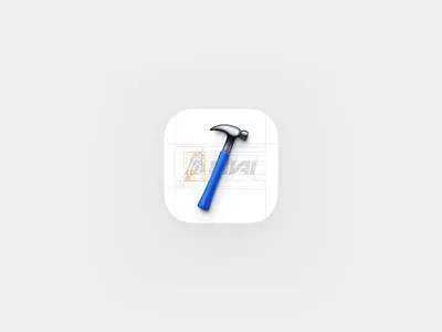 Toolchain Icon blue branding clean graphic design hammer icon illustration logo tool tools typography ui